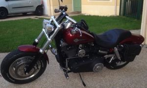 Sacoche Myleatherbikes Harley Dyna Fat bob_95